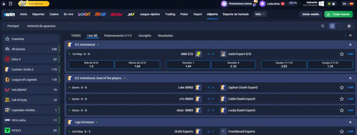1Win Apuestas Esports